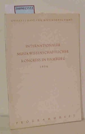 Bild des Verkufers fr Programm Internationaler musikwissenschaftlicher Kongress, Wien 1956 / [Verantw.: Walter Graf Wilhelm Rohm] zum Verkauf von ralfs-buecherkiste