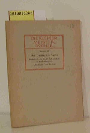 Image du vendeur pour Der Garten der Liebe Englische Lyrik des neunzehnten Jahrhunderts mis en vente par ralfs-buecherkiste