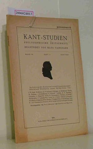 Imagen del vendedor de Kant-Studien - Philosophische Zeitschrift - Band 46 Heft 4 1954/55 Sonderdruck a la venta por ralfs-buecherkiste