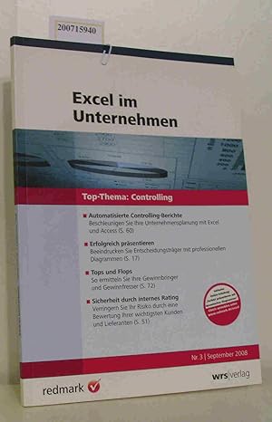 Seller image for Excel im Unternehmen, Nr. 3, September 2008 Top-Thema: Controlling for sale by ralfs-buecherkiste