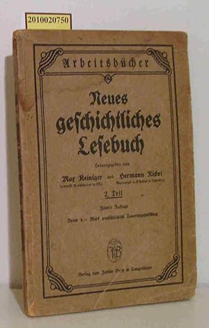 Seller image for Neues geschichtliches Lesebuch for sale by ralfs-buecherkiste