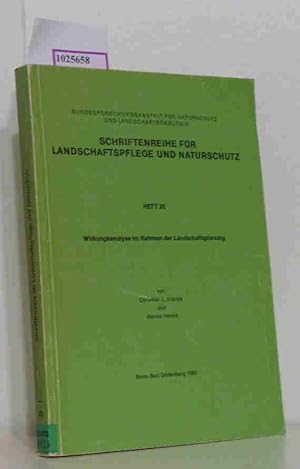 Bild des Verkufers fr Methodische Anstze zur Wirkungsanalyse im Rahmen der Landschaftsplanung. / Beispielhafte Untersuchung von Wirkungszusammenhngen im Rahmen der Landschaftsplanung. ( = Schriftenreihe fr Landschaftspflege und Naturschutz, 20) . zum Verkauf von ralfs-buecherkiste