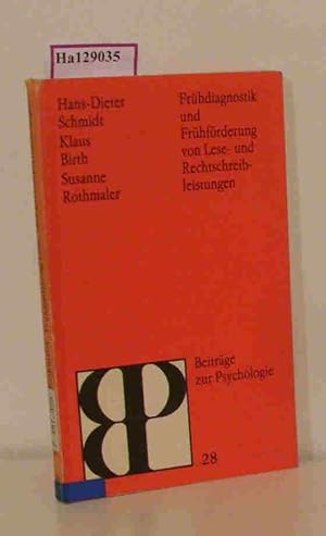 Bild des Verkufers fr Zur Frhdiagnostik und Frhfrderung von Lese- und Rechtschreibleistungen. zum Verkauf von ralfs-buecherkiste