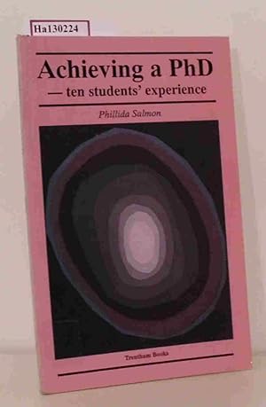 Seller image for Achieving a PhD- ten students experience. for sale by ralfs-buecherkiste