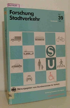 Seller image for Mitteilungen ber Forschungen zur Verbesserung der Verkehrsverhltnisse der Gemeinden. Untersuchungen ber die behindertengerechte Gestaltung des ffentlichen Schienenverkehrs. ( = Forschung Stadtverkehr/ Sonderheft 39) . for sale by ralfs-buecherkiste