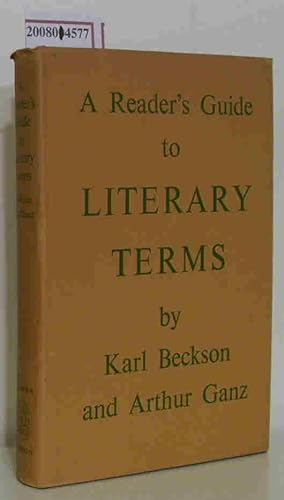 Bild des Verkufers fr A Reader's Guide to Literary Terms. A Dictionary. zum Verkauf von ralfs-buecherkiste