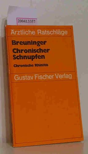 Seller image for Chronischer Schnupfen Chronische Rhinitis for sale by ralfs-buecherkiste