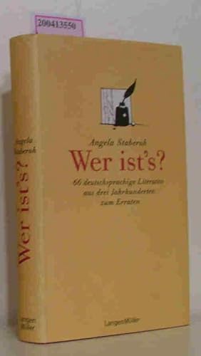Seller image for Wer ist's? 66 deutschsprachige Literatinnen und Literaten aus drei Jahrhunderten zum Erraten for sale by ralfs-buecherkiste