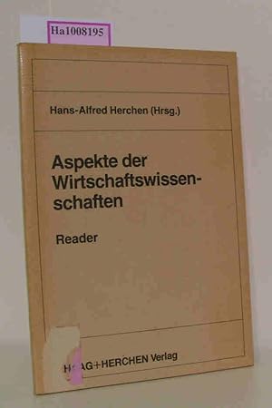 Bild des Verkufers fr Aspekte der Wirtschaftswissenschaften. zum Verkauf von ralfs-buecherkiste