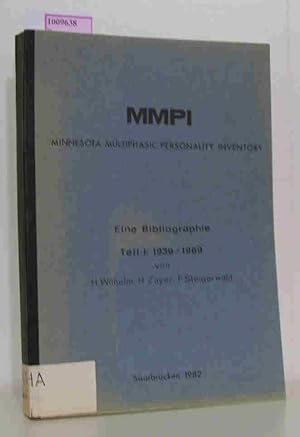 Bild des Verkufers fr MMPI - Minnesota Multiphasic Personality Inventory / Eine Bibliographie Teil I: 1939 - 1969. zum Verkauf von ralfs-buecherkiste