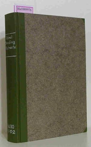 Bild des Verkufers fr Animal Breeding Abstracts - Compiled from world Literature Volume Thirty 1962 zum Verkauf von ralfs-buecherkiste