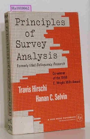 Seller image for Principles of Survey Analysis - Formerly titled Delinquency Research. for sale by ralfs-buecherkiste
