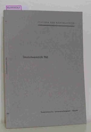 Seller image for Die Umsatzsteuerstatistik 1960 in Niedersachsen. Statistik von Niedersachsen - Band 13 for sale by ralfs-buecherkiste