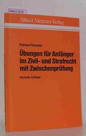 Immagine del venditore per bungen fr Anfnger im Zivil- und Strafrecht mit Zwischenprfung Eine Anleitung zur Anfertigung von Klausuren und Hausarbeiten venduto da ralfs-buecherkiste