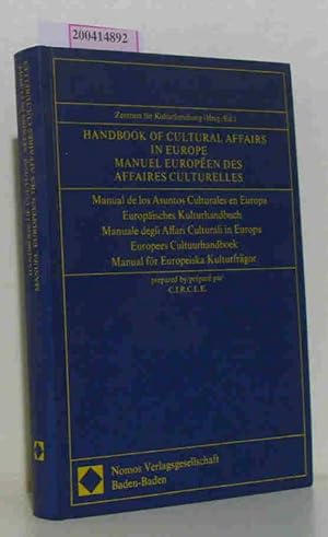 Seller image for Handbook of cultural affairs in Europe = Manuel europen des affaires culturelles for sale by ralfs-buecherkiste