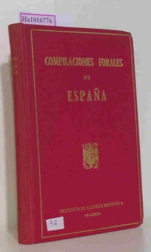 Imagen del vendedor de Compilaciones Forales de Espana. a la venta por ralfs-buecherkiste