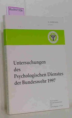 Seller image for Untersuchungen des Psychologischen Dienstes der Bundeswehr. 32. Jahrgang 1997. for sale by ralfs-buecherkiste