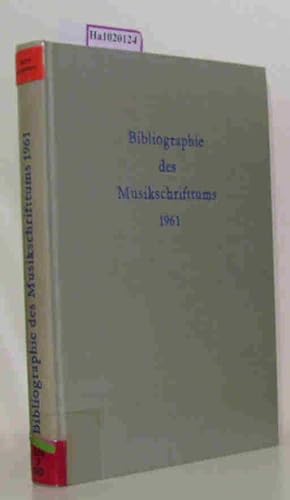 Bild des Verkufers fr Bibliographie des Musikschrifttums 1961. zum Verkauf von ralfs-buecherkiste