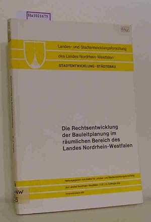 Bild des Verkufers fr Die Rechtsentwicklung der Bauleitplanung im rumlichen Bereich des Landes Nordrhein- Westfalen unter besonderer Bercksichtigung des  173 BBauG . ( = Schriftenreihe Landes- und Stadtentwicklungsforschung des Landes Nordrhein- Westfalen/ Stadtentwicklung- zum Verkauf von ralfs-buecherkiste