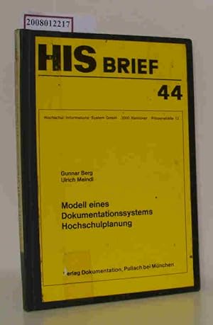 Imagen del vendedor de Modell eines Dokumentationssystems Hochschulplanung HIS Brief 44 (Hochschul-Informations-System GmbH (Hrsg.)) Vorschlag zur Errichtung eines kooperativen Informationsverbundes a la venta por ralfs-buecherkiste