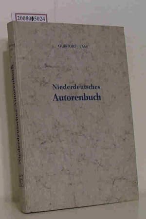 Image du vendeur pour Niederdeutsches Autorenbuch Hermann Quistorf Johannes Sass, mis en vente par ralfs-buecherkiste
