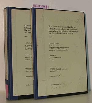 Bild des Verkufers fr Kriterien fr die Auswahl diskreter Simulationssprachen Band 1 und 2 / Vergleichende Darstellung eines Simulationsmodelles aus dem medizinischen Bereich Dissertation an der Hochschule St. Gallen. Nr. 582 zum Verkauf von ralfs-buecherkiste