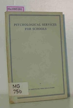 Bild des Verkufers fr Psychological Services for Schools Unesco Institute for Education Publications No. 3 zum Verkauf von ralfs-buecherkiste