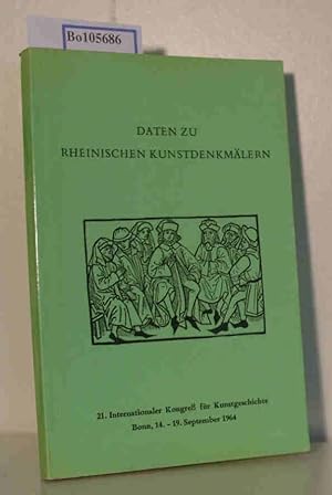 Bild des Verkufers fr Daten zu Rheinischen Kunstdenkmlern fr den 21. Internationalen Kongre fr Kunstgeschichte in Bonn im Auftrage des Landschaftsverbandes Rheinland herausgegeben von Rudolf Wesenberg bearbeitet von Albert Verbeek und Hartwig Beseler in Verbindung mit Irmingard und Uwe Lobbedey. zum Verkauf von ralfs-buecherkiste