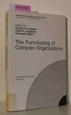 Immagine del venditore per The Functioning of Complex Organizations Publication of the Science Center Berlin Vol. 35 venduto da ralfs-buecherkiste