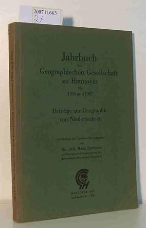 Bild des Verkufers fr Jahrbuch der Geographischen Gesellschaft zu Hannover fr 1936 und 1937 - Beitrge zur Geographie von Niedersachsen zum Verkauf von ralfs-buecherkiste