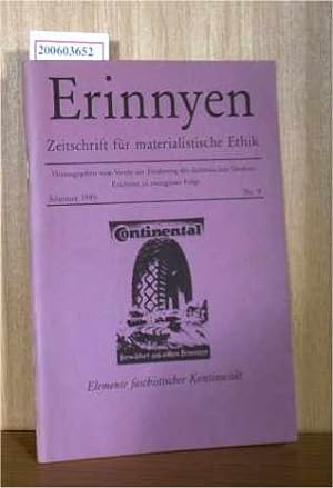 Bild des Verkufers fr Erinnyen Nr. 9 - Zeitschrift fr materialistische Ethik zum Verkauf von ralfs-buecherkiste