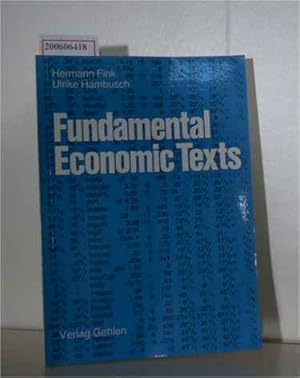 Image du vendeur pour Fundamental Economic Texts mis en vente par ralfs-buecherkiste