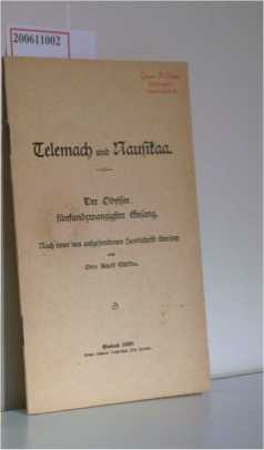 Seller image for Telemach und Nausikaa Der Odyssee 25. Gesang / Otto Adolf Ellissen for sale by ralfs-buecherkiste