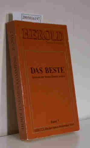 Bild des Verkufers fr Herold Seines Kommens Das Beste Band 7 Auswahl der besten Herold Artikel 1982 zum Verkauf von ralfs-buecherkiste