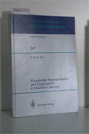 Bild des Verkufers fr Knowledge Representation and Organization in Machine Learning 347 Lecture Notes in Artificial Intelligence 347 zum Verkauf von ralfs-buecherkiste