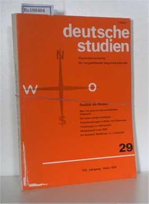 Bild des Verkufers fr Deutsche Studien, Vierteljahreshefte fr vergleichende Gegenwartskunde, Jahrgang 1970 (Hefte 29, 30, 32) zum Verkauf von ralfs-buecherkiste