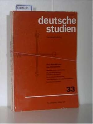 Imagen del vendedor de Deutsche Studien, Vierteljahreshefte fr vergleichende Gegenwartskunde, Jahrgang 1971 (Hefte 33, 34, 35) a la venta por ralfs-buecherkiste