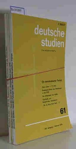 Bild des Verkufers fr deutsche Studien Vierteljahreshefte fr vergleichende Gegenwartskunde XVI. Jahrgang Hefte 61,62,63 1978 zum Verkauf von ralfs-buecherkiste