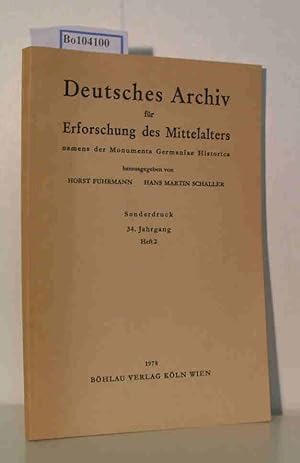 Seller image for Deutsches Archiv fr Erforschung des Mittelalters namens der Monumenta Germaniae Historica, Sonderdruck 34.Jahrgang Heft 2 for sale by ralfs-buecherkiste