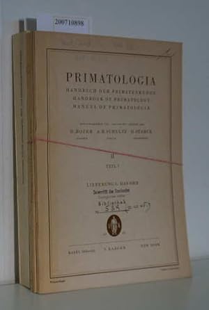 Bild des Verkufers fr Primatologia Handbuch d. Primatenkunde / II Teil 1 Lieferung 5: Das Ohr undLieferung 6: Sehorgan zum Verkauf von ralfs-buecherkiste