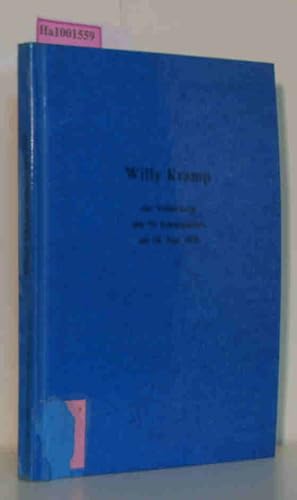 Bild des Verkufers fr Willy Kramp zur Vollendung des 70. Lebensjahres am 18. Juni 1979 zum Verkauf von ralfs-buecherkiste