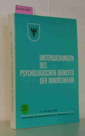 Seller image for Untersuchungen des psychologischen Dienstes der Bundeswehr 1989 24. Jahrgang 1989 for sale by ralfs-buecherkiste