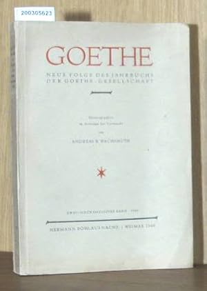 Seller image for Goethe - Neue Folge des Jahrbuchs der Goethe-Gesellschaft 22. Band 1960 Zweiundzwanzigster Band 1960 for sale by ralfs-buecherkiste