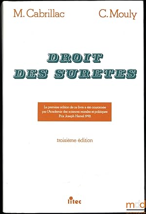 Image du vendeur pour DROIT DES SRETS, 3ed. mis en vente par La Memoire du Droit