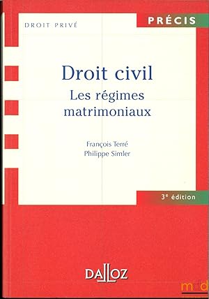 Bild des Verkufers fr DROIT CIVIL, LES RGIMES MATRIMONIAUX zum Verkauf von La Memoire du Droit