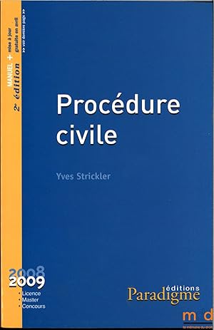 Image du vendeur pour PROCDURE CIVILE mis en vente par La Memoire du Droit