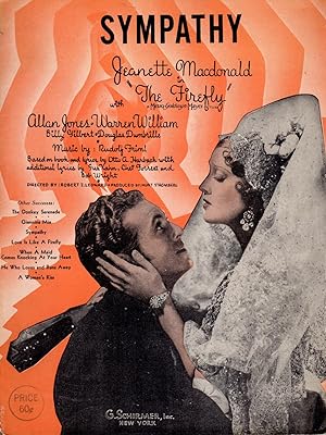 Seller image for Sympathy".from the Metro-Goldwyn-Mayer Movie, Firefly (Sheet Music) for sale by Dorley House Books, Inc.