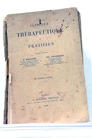 Immagine del venditore per Clinique Thrapeutique du Praticien. Deuxime partie. venduto da ltimo Captulo S.L.