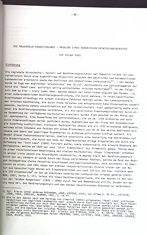 Image du vendeur pour Die Halbinseln Sdwestirlands - Probleme eines agrarischen Entwicklungsgebietes; Sonderdruck au: Lndliche Problemgebiete mis en vente par books4less (Versandantiquariat Petra Gros GmbH & Co. KG)