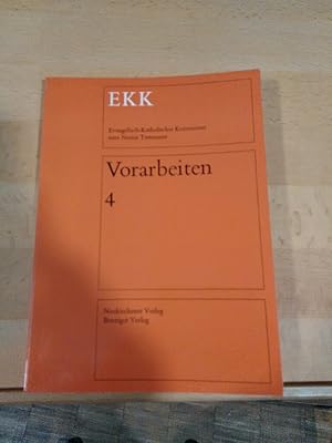 Bild des Verkufers fr Evangelisch-Katholischer Kommentar zum Neuen Testament. Vorarbeiten Heft 4. zum Verkauf von Antiquariat Thomas Nonnenmacher